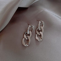 2021 New Classic Copper Alloy Smooth Metal Hoop Earrings For Woman Fashion Korean Jewelry Temperament Girl&#39;s Daily Wear earrings