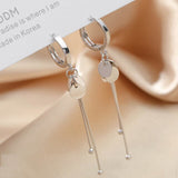 New Korean Statement Earrings for Women Silver Long Geometric Dangle Drop Party Earing Brincos 2021 Trend Fashion Jewelry Gifts