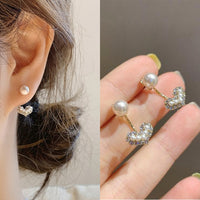 New Simple Celebrity Style Gold Pearl Stud Earrings For Woman 2021 Korean Fashion Jewelry Wedding Girl&#39;s Sweet Accessories