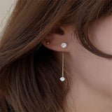 Trendy Round Simple Crystal Dangle Earrings For Women Fashion Sweet Water Drop Pendant Earring Girl Party Birthday Jewelry Gift