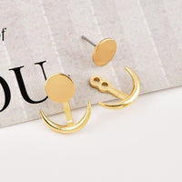 Personality Punk Gold Rhinestone Safety Pin Stud Earrings Crystal Paper Clip Geometric Earrings for Women Accessories Jewelry