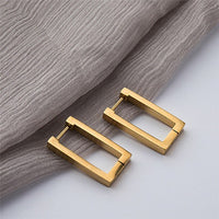 Personality Punk Gold Rhinestone Safety Pin Stud Earrings Crystal Paper Clip Geometric Earrings for Women Accessories Jewelry