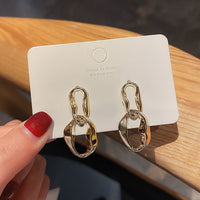 New Metal Earrings Geometrical Irregular Women Earrings Girl Women&#39;s Perforation Delicate Earrings Suitable For Ladies