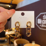 New Metal Earrings Geometrical Irregular Women Earrings Girl Women&#39;s Perforation Delicate Earrings Suitable For Ladies