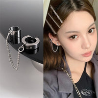 Asymmetric Cross Stud Earrings for Women Grunge 2022 New Trend Fashion Korean Style Piercing Earrings with Cross Hip Hop Jewelry