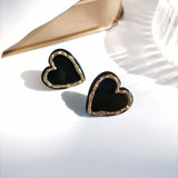 New Fashion Asymmetric Lovely Fine Heart Contracted Drop Earrings Long Metal Tassels Joker Women Earrings Elegant Trend