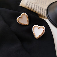 New Fashion Asymmetric Lovely Fine Heart Contracted Drop Earrings Long Metal Tassels Joker Women Earrings Elegant Trend