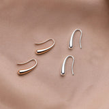 Fashion Personality Water Drop Silver/ Gold color Drop Earrings Small Cute Earring For Women Girl Gifts