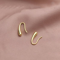 Fashion Personality Water Drop Silver/ Gold color Drop Earrings Small Cute Earring For Women Girl Gifts