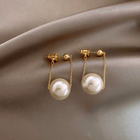 Geometric Earrings Rectangular gold earrings Women&#39;s earrings metal Pearl earrings 2021 New trendy earrings