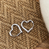 Exquisite Piercing Heart Stud Earrings for Women Femme Wedding Party Femme pendientes Earings Fashion Jewelry Gift