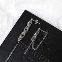 Korea&#39;s new super fairy butterfly earrings long tassel net red sweet earrings Trend Asymmetrical exquisite Ear Bone Clip