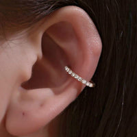 Korean Crystal Clip Earrings For Women Zircon Earing Without Hole Jewelry Fake Earrings Single Ear Bone Clip Earings Girl