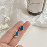 Simple Cute Sweet Heart Stud Earrings Delicate Gold Color Mini Ear Studs Trendy Ear Nails For Women Girls Jewelry Gift