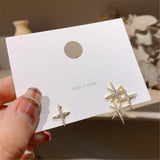 Earrings Trend New Xingyue Earrings Korean Asymmetrical High Sensation Earrings Fashion Simple and Exquisite Jewelry