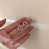 Earrings Trend New Xingyue Earrings Korean Asymmetrical High Sensation Earrings Fashion Simple and Exquisite Jewelry