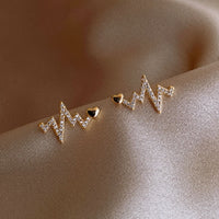 Earrings Trend New Xingyue Earrings Korean Asymmetrical High Sensation Earrings Fashion Simple and Exquisite Jewelry