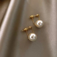 Simple Elegant Small Pearl Pendant Earrings For Woman New Fashion Jewelry Party Ladies&#39; Unusual Dangle Earrings Accessories