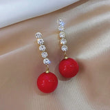 New Korean Design Trendy Sweet Cute Pearl Stud Earrings For Women Fashion Chic Small Elegant Earring Party Jewelry