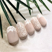 24pcs Nail tips short fake nails with designs Detachable False Nails Round Head Wearable Ballerina Nails Full Cover Nail Tips