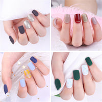 Fake Nails Artificial Tips Set Full Cover for Short Decoration Press On Fake Nails Art False Tips With Glue 30PC