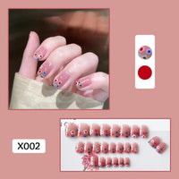 Fake Nails Art Nail Tips Press on False with Designs Set Full Cover Artificial Short Packaging Kiss Display Clear Tipsy Stick