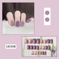 Fake Nails Art Nail Tips Press on False with Designs Set Full Cover Artificial Short Packaging Kiss Display Clear Tipsy Stick