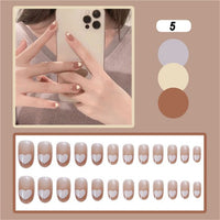 Fake Nails Art Nail Tips Press on False with Designs Set Full Cover Artificial Short Packaging Kiss Display Clear Tipsy Stick