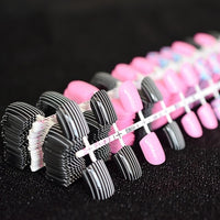 240 Tips Short Fake Finger Nails Wholesale Black Stripe Decoration False Nails Supplier 10 Kits