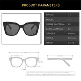 2022 New Cat Eye Women Sunglasses Female Personality Big Frame UV400 Sun Shade Glasses Trend Retro Eyeglasses Brand Designer