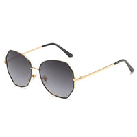 Fashion Sunglasses Women Small Frame Polygon Clear Lens Sunglasses Vintage Sun Glasses Hexagon Metal Frame UV400
