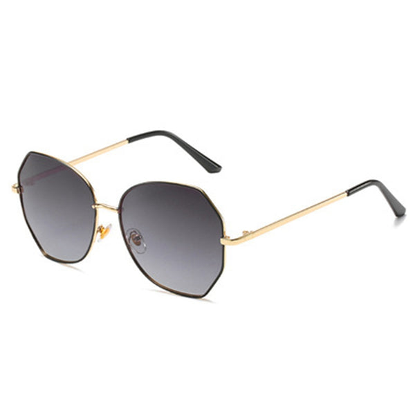 Fashion Sunglasses Women Small Frame Polygon Clear Lens Sunglasses Vintage Sun Glasses Hexagon Metal Frame UV400