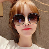 Fashion Sunglasses Women Small Frame Polygon Clear Lens Sunglasses Vintage Sun Glasses Hexagon Metal Frame UV400
