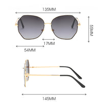 Fashion Sunglasses Women Small Frame Polygon Clear Lens Sunglasses Vintage Sun Glasses Hexagon Metal Frame UV400