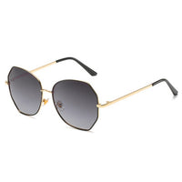 Fashion Sunglasses Women Small Frame Polygon Clear Lens Sunglasses Vintage Sun Glasses Hexagon Metal Frame UV400