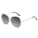Fashion Sunglasses Women Small Frame Polygon Clear Lens Sunglasses Vintage Sun Glasses Hexagon Metal Frame UV400
