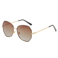 Fashion Sunglasses Women Small Frame Polygon Clear Lens Sunglasses Vintage Sun Glasses Hexagon Metal Frame UV400