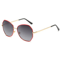 Fashion Sunglasses Women Small Frame Polygon Clear Lens Sunglasses Vintage Sun Glasses Hexagon Metal Frame UV400