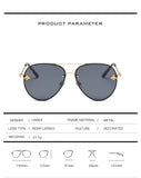 Luxury Brand Designer Female Rimless Sunglasses AViation Women Sun Glasses Gradient Shades Little bee Lens Ladies UV400 rays