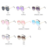 Luxury Brand Designer Female Rimless Sunglasses AViation Women Sun Glasses Gradient Shades Little bee Lens Ladies UV400 rays