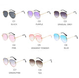 Luxury Brand Designer Female Rimless Sunglasses AViation Women Sun Glasses Gradient Shades Little bee Lens Ladies UV400 rays