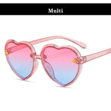 Fashion Brand Heart Kids Sunglasses Children Retro Cute Pink Cartoon Sun Glasses Frame Girls Boys Baby Sunglasses UV400 Eyewear