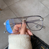 Square Double Bridges TR90 Women Glasses Frame Clear Anti-Blue-Ray Eyewear Retro Men Optical Frame Computer Goggles