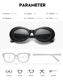 goggle Kurt Cobain glasses oval sunglasses ladies trendy hot Vintage retro sunglasses Women&#39;s white black eyewear UV