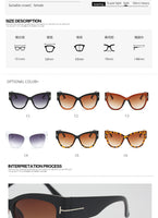 Fashion Brand Designer Cat Eye Women Sunglasses Female Gradient Points Sun Glasses Big Oculos feminino de sol UV400