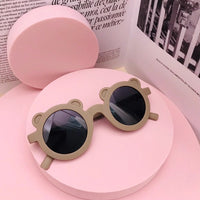 New Cartoon Lovely Kids Sunglasses Bear Shape Frame Girls Children Sun Glasses Round Street Beat Baby Boy Eyeglasses Cute Shades