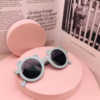 New Cartoon Lovely Kids Sunglasses Bear Shape Frame Girls Children Sun Glasses Round Street Beat Baby Boy Eyeglasses Cute Shades