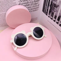 New Cartoon Lovely Kids Sunglasses Bear Shape Frame Girls Children Sun Glasses Round Street Beat Baby Boy Eyeglasses Cute Shades