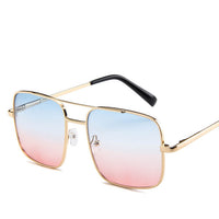 New Oversized Square Sunglasses Women Luxury Brand Designer Frame Transparent Gradient Sun Glasses Female Oculos De Sol Feminino