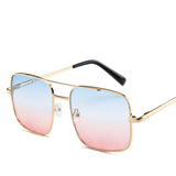 New Oversized Square Sunglasses Women Luxury Brand Designer Frame Transparent Gradient Sun Glasses Female Oculos De Sol Feminino